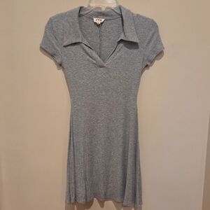 See You Monday Collared Ribbed Dress